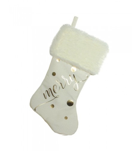 Northlight Ivory White Christmas Stocking