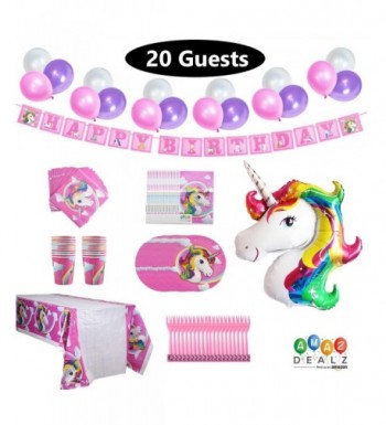 Unicorn Birthday Supplies Favor Design