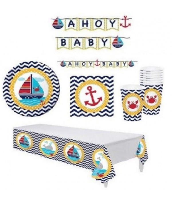 Nautical Shower Supplies Decorations Including