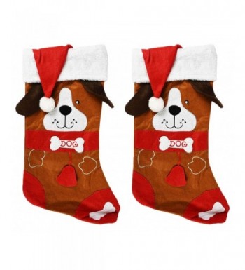 Set Christmas Holiday Embroidered Stocking