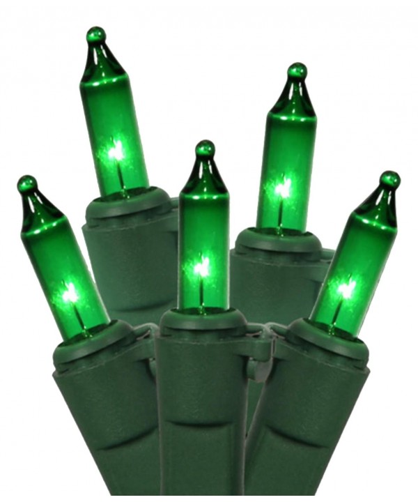 Vickerman Green Mini Christmas Lights