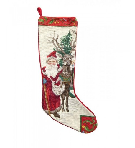 Bita Santa Christmas Stocking Needlepoint