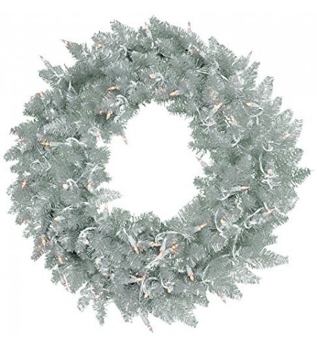 Vickerman Silver Tinsel Fir Wreath