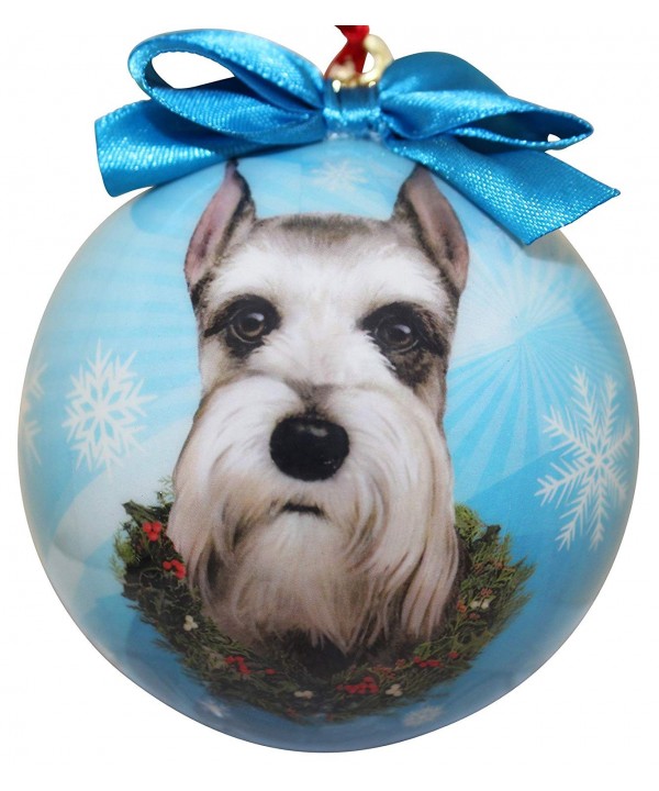 Schnauzer Christmas Ornament Shatter Personalize