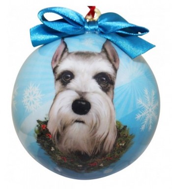 Schnauzer Christmas Ornament Shatter Personalize