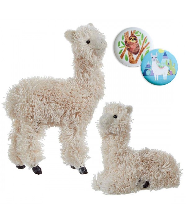 Furry Llama Sitting Standing Ornaments