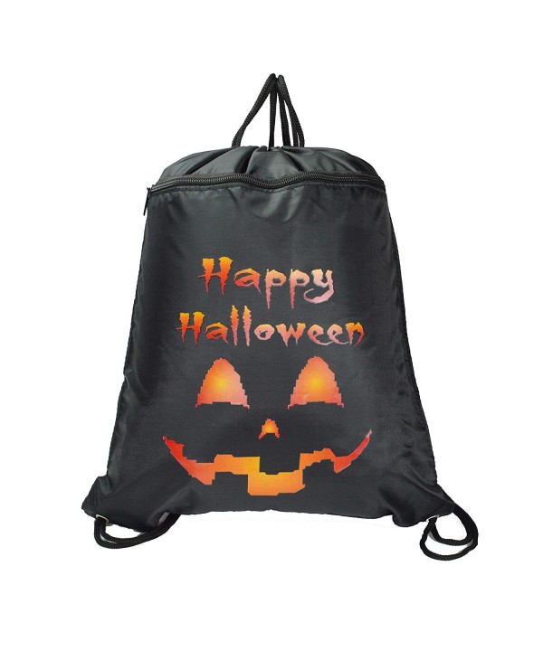 DALIX HALLOWEEN Pumpkin Drawstring Backpack