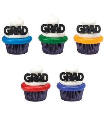 Block Letter Graduation Cupcake Toppers