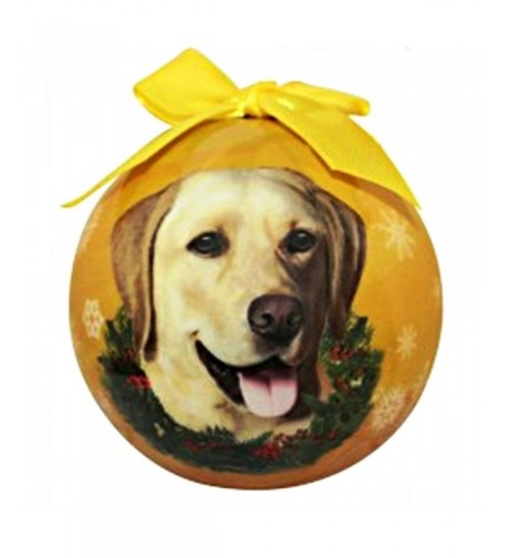 Yellow Christmas Ornament Shatter Labrador