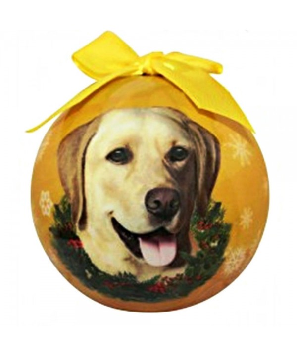 Yellow Christmas Ornament Shatter Labrador