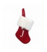 Red White Monogram Mini Stocking