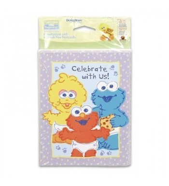 Sesame Street Invitations Thank Cards