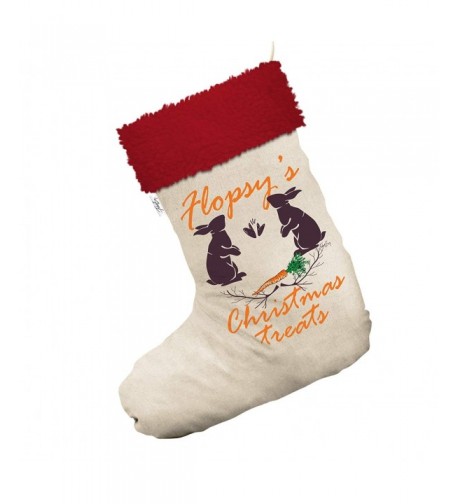 Rabbit Christmas Treats Personalised Stockings