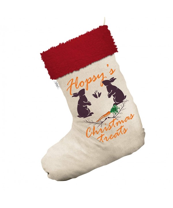 Rabbit Christmas Treats Personalised Stockings