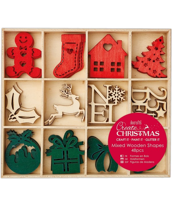 Docrafts create Christmas Wooden Natural