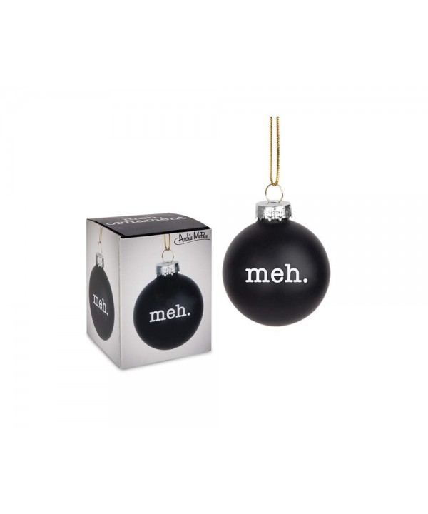 Archie McPhee Glass Meh Ornament