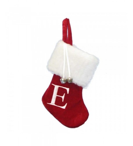 Kurt Adler White Monogram Stocking