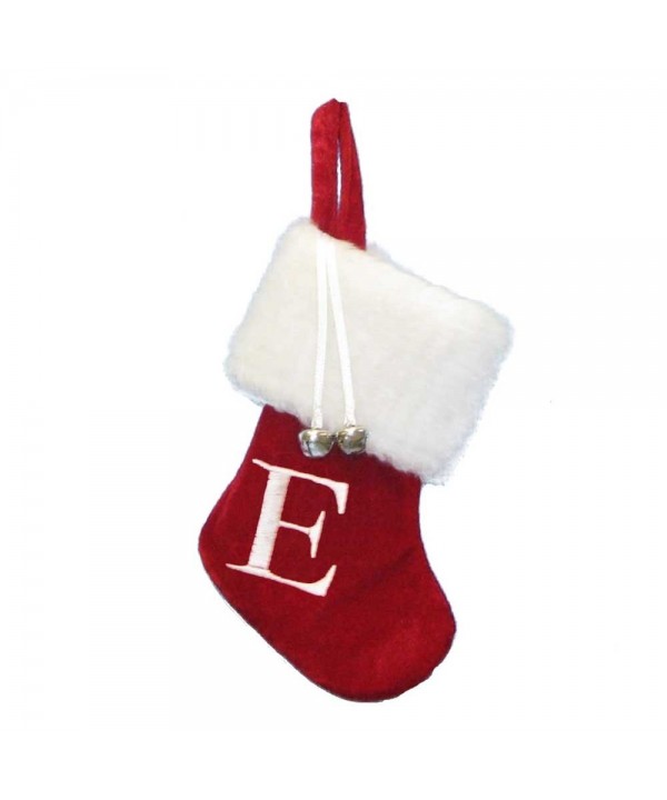 Kurt Adler White Monogram Stocking