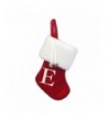 Kurt Adler White Monogram Stocking