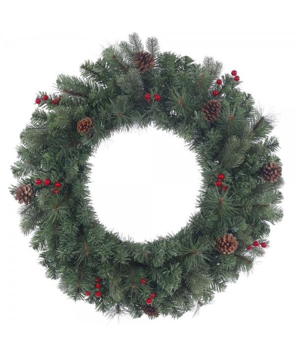 Vickerman Wesley Wreath Berries 122Tips