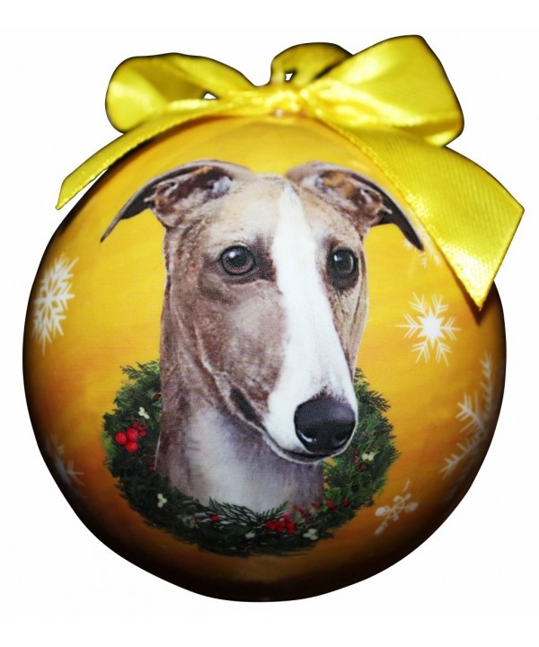 Greyhound Christmas Ornament Shatter Personalize