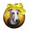 Greyhound Christmas Ornament Shatter Personalize