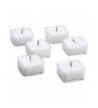 White Square Tealight Candles Clear