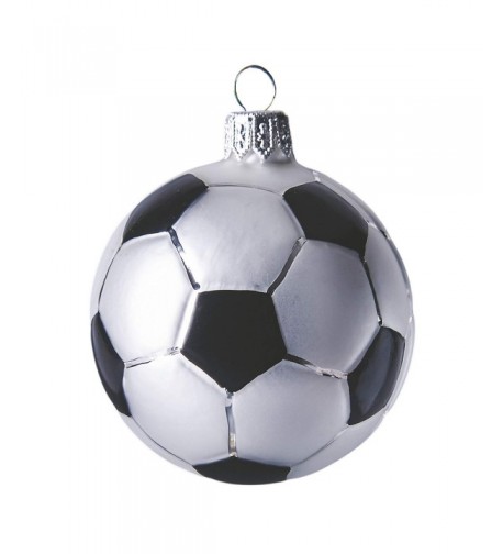 Christmas Ornament Glass Soccer Ball