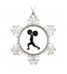 Metal Ornaments Decoration Weightlifting Snowflake