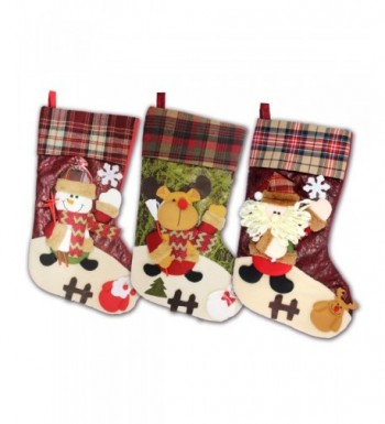 Christmas Stockings Hanging Reindeer Snowman