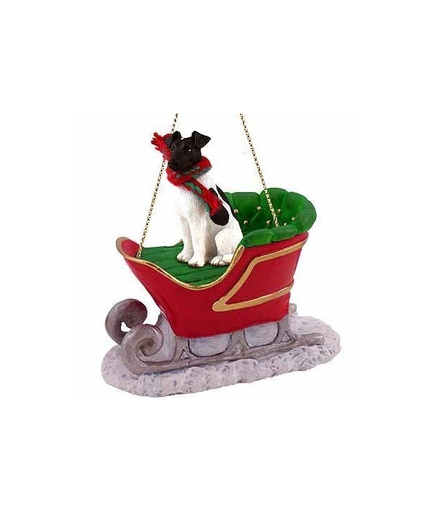 Smooth Terrier Christmas Ornament Black White