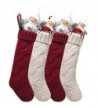 Unique Burgundy Ivory Christmas Stockings