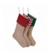 Set Christmas Burlap Stockings Decor