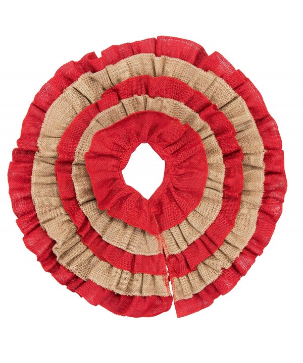 Burlap Christmas Tree Skirt Decoration