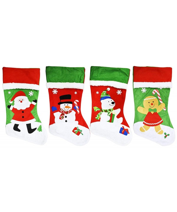 Christmas Holiday Premium Embroidered Stockings