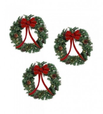 Lighted Holiday Christmas Wreaths Diameter