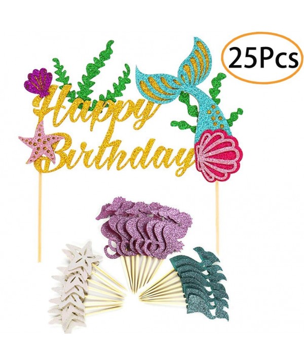 Mermaid Supplies Decorations Cupcake Birthday