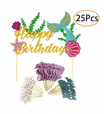 Mermaid Supplies Decorations Cupcake Birthday