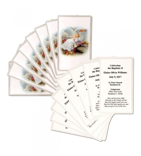 16 Personalized Baptism Holy Cards