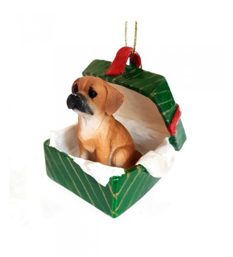 Puggle Gift Christmas Ornament Brown