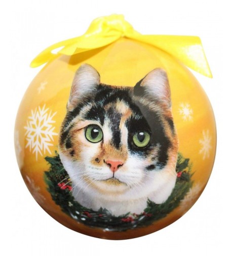 Calico Cat Christmas Ornament Personalize