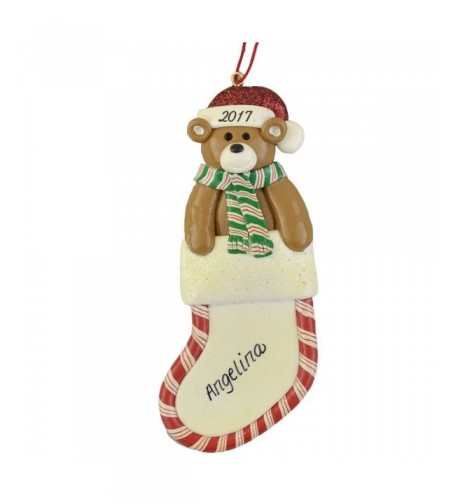 Christmas Stocking Bear Personalized Ornament