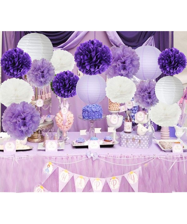 Furuix Decorations Lavender Lanterns Birthday