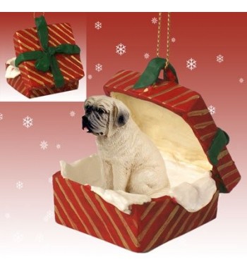 MASTIFF sits Christmas Ornament RGBD49