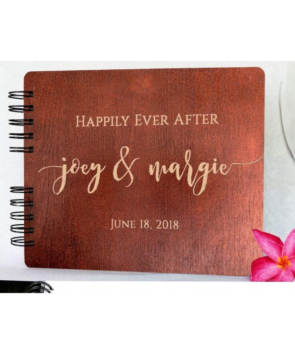 Mahogany Personalized Monogrammed Anniversary Guestbook