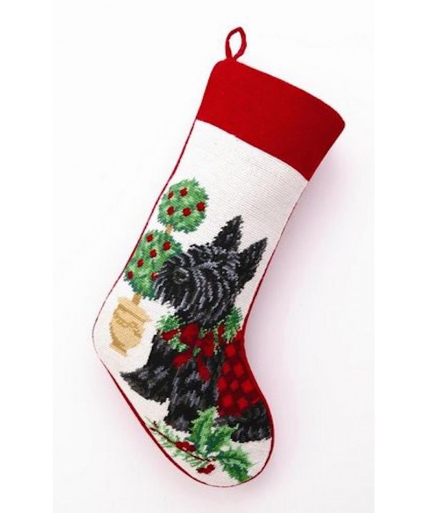 Scottish Terrier Christmas Stocking Needlepoint