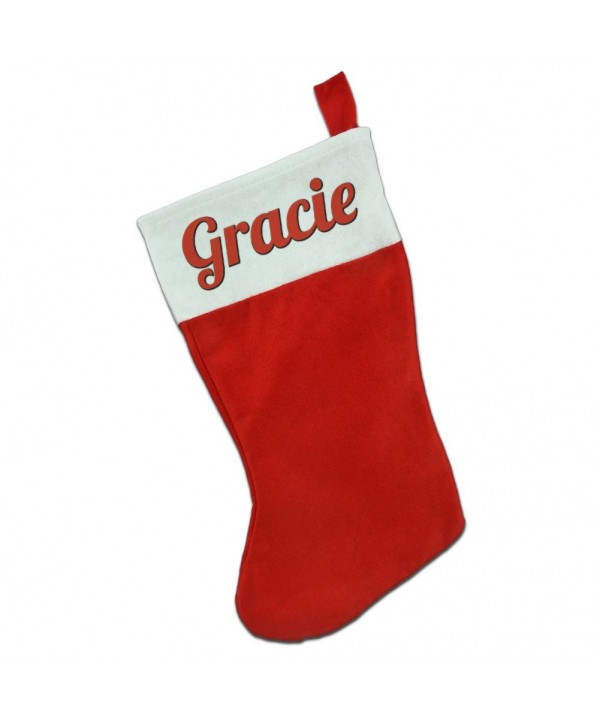 Christmas Holiday White Felt Stocking