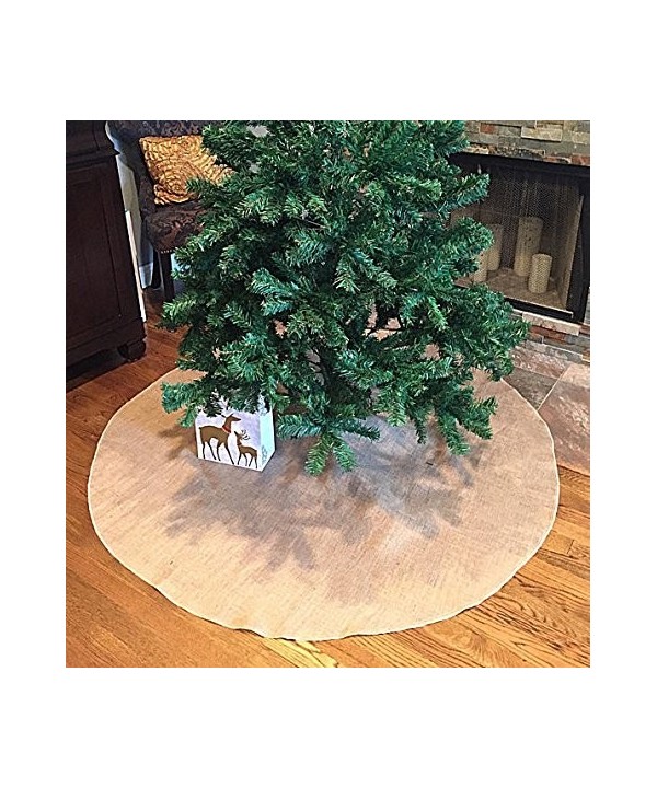 Burlap Christmas Tree Skirt Straight