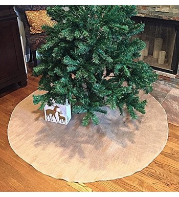 Burlap Christmas Tree Skirt Straight