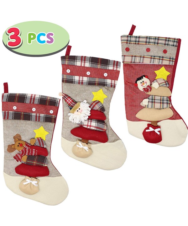 JOYIN Burlap Christmas Stockings Decorations